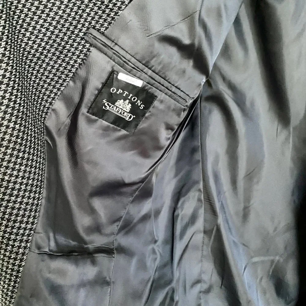 Stafford Options 3 Button Sports Coat Jacket Blazer 42R